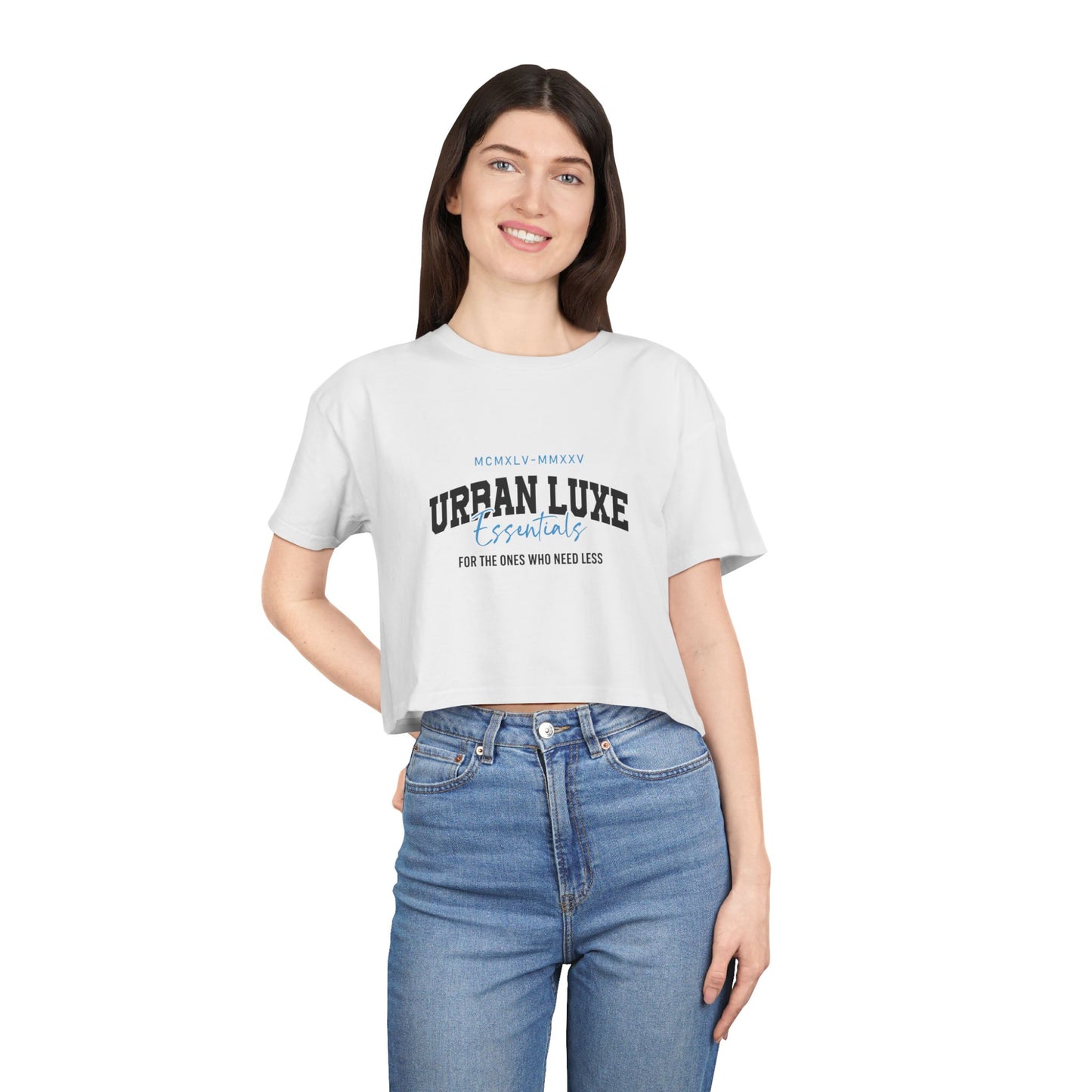Urban Luxe Women's Crop Tee: Stylish Apparel for Casual Days, Trendy Outfits, Summer Wear, Gift for Her, Street Style