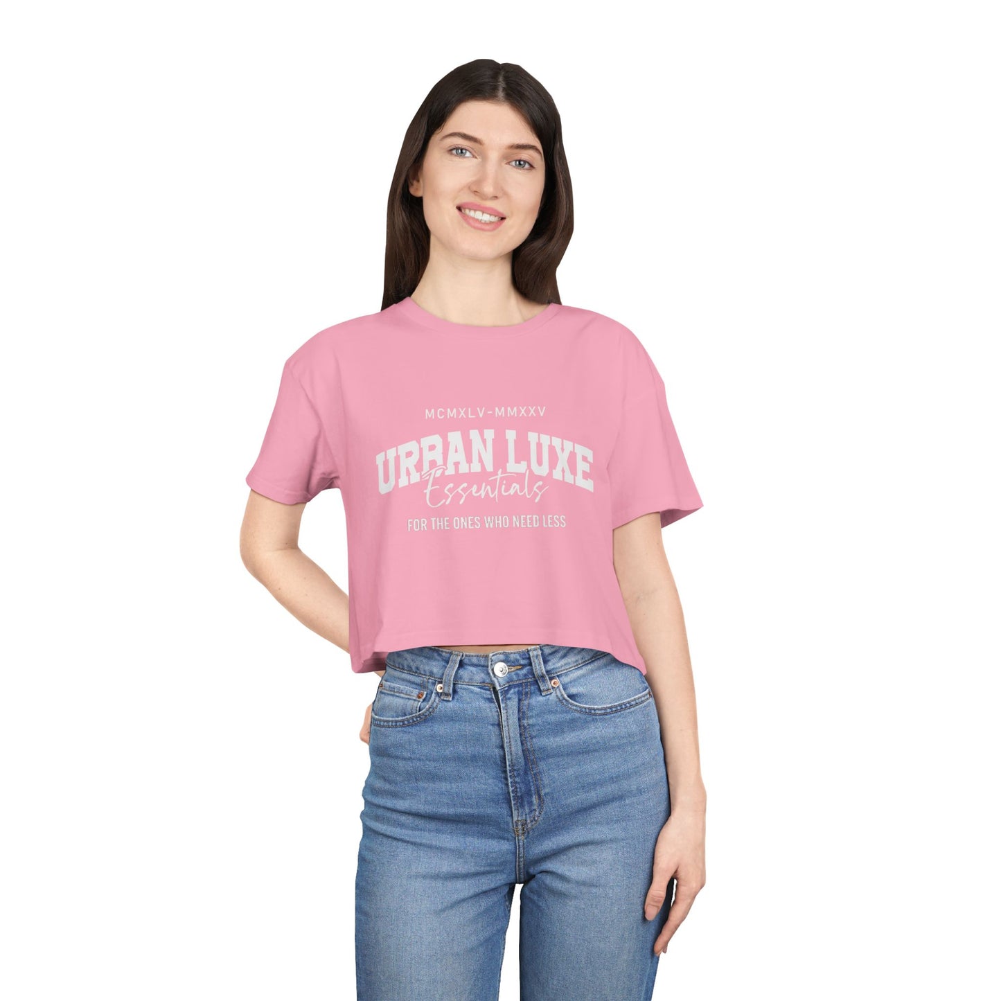 Urban Luxe Women's Crop Tee: Stylish Apparel for Casual Days, Trendy Outfits, Summer Wear, Gift for Her, Street Style