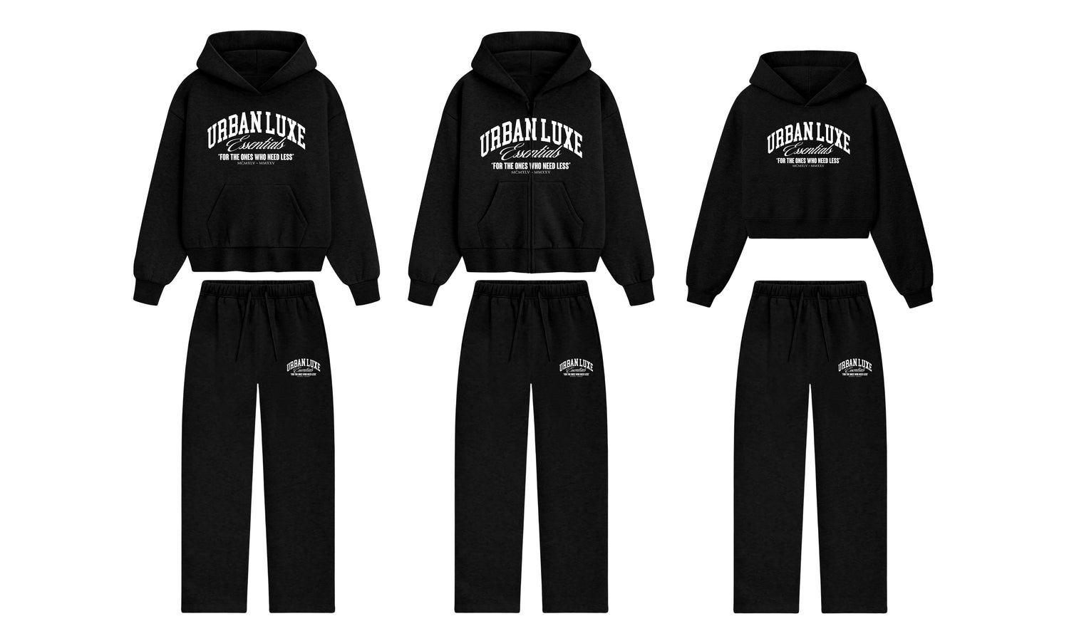 Urban Luxe Essentials Hoodies and Joggers