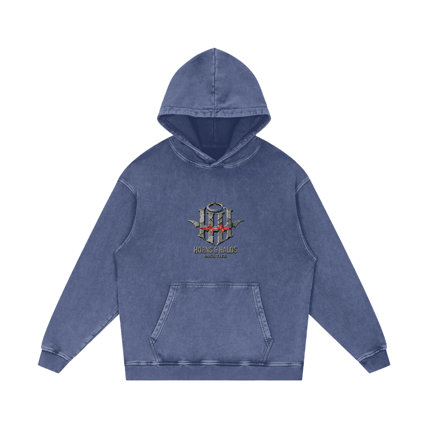 Soul Tied Snow Washed Loose Cotton Hoodie