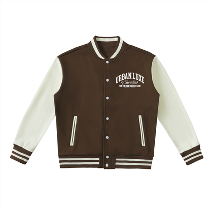 Two-Tone Fleeced Varsity Jacket