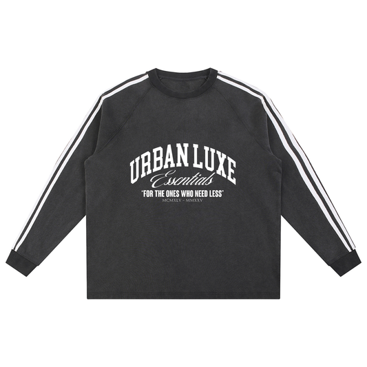 Snow Washed Contrast Tape Sweatshirt