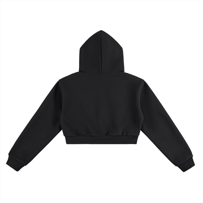 Womens Luxe Reg Crop Hoodie Top