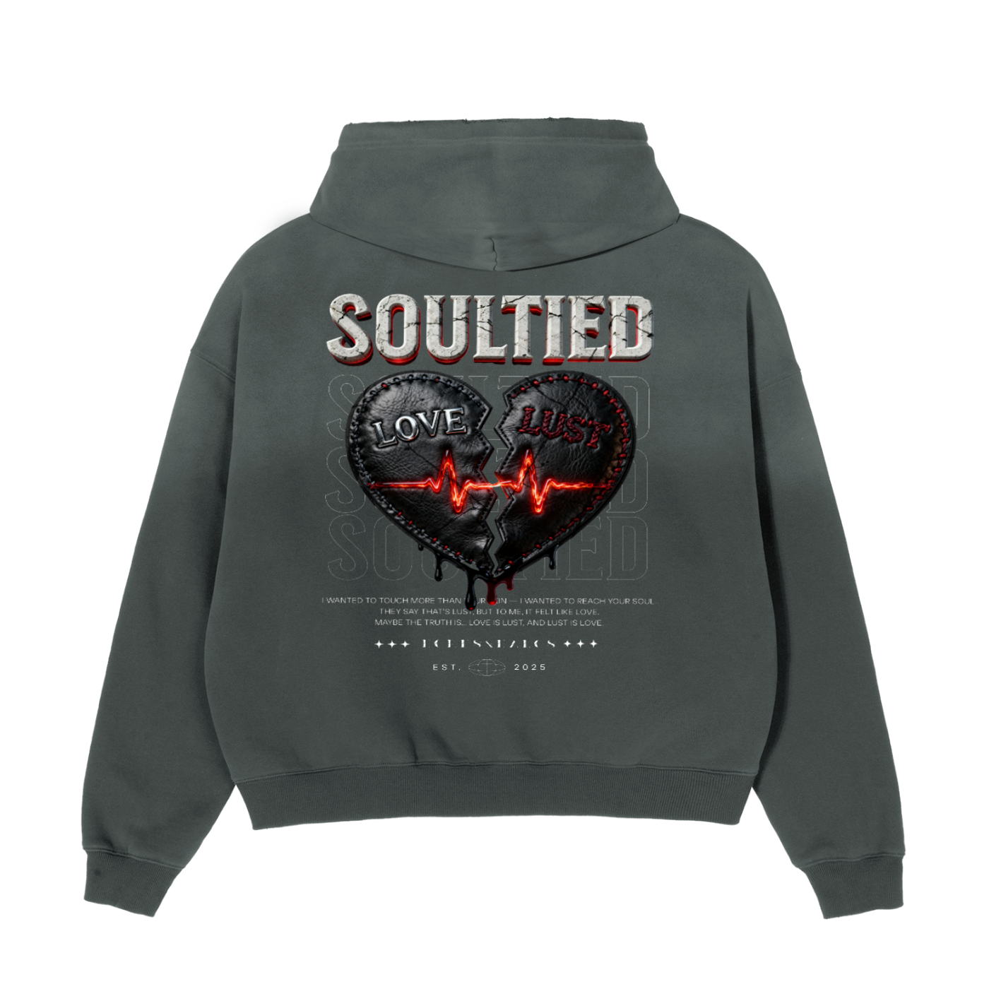SoulTied Frayed Sunfade Boxy Fleece Hoodie