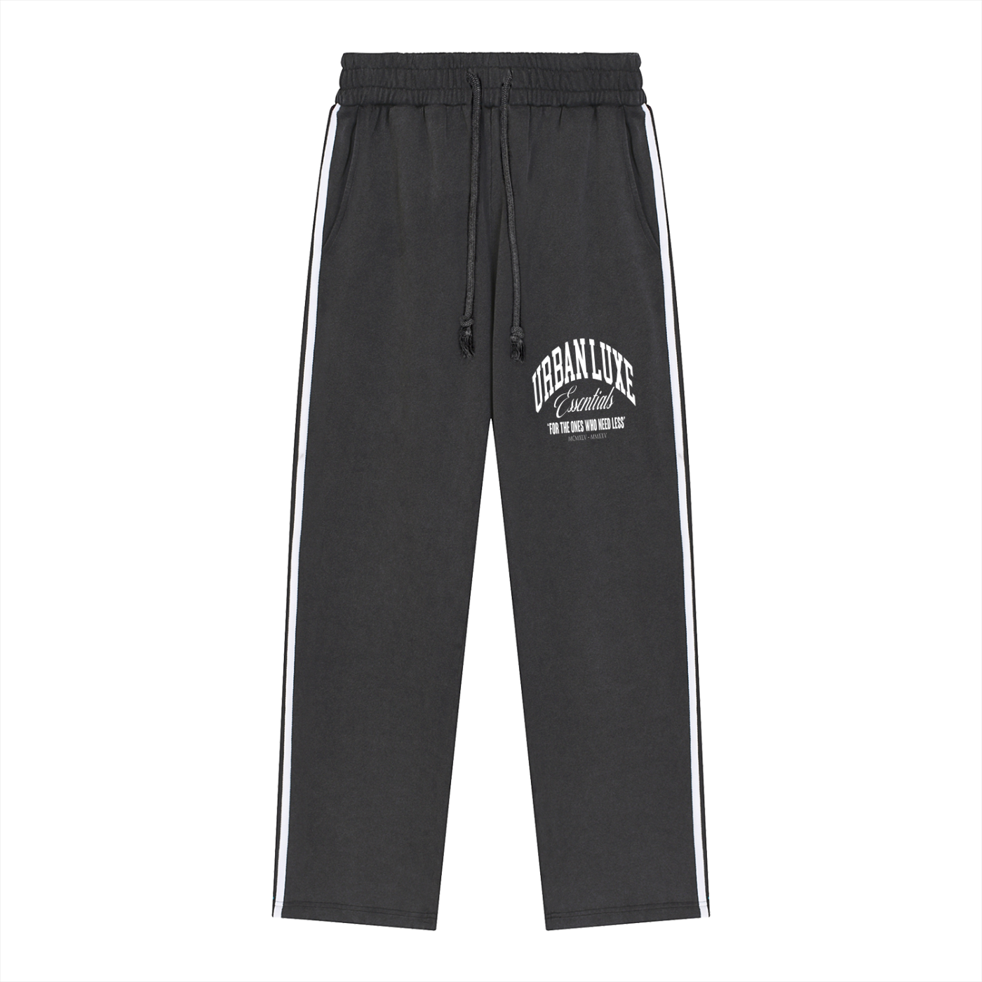 Snow Washed Contrast Tape Sweatpants