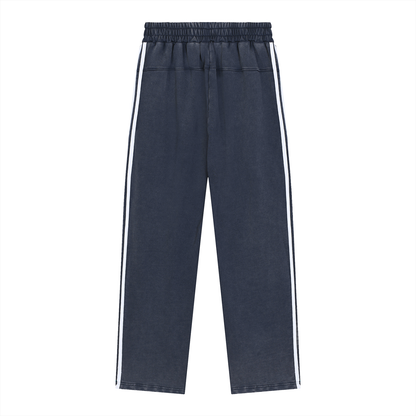 Snow Washed Contrast Tape Sweatpants