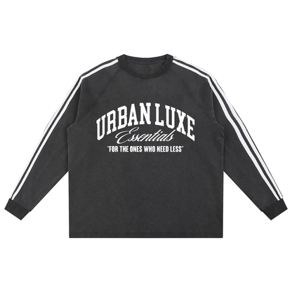 New Luxe Snow-Washed Contrast Tape Sweatshirt – Urban Luxe Essentials