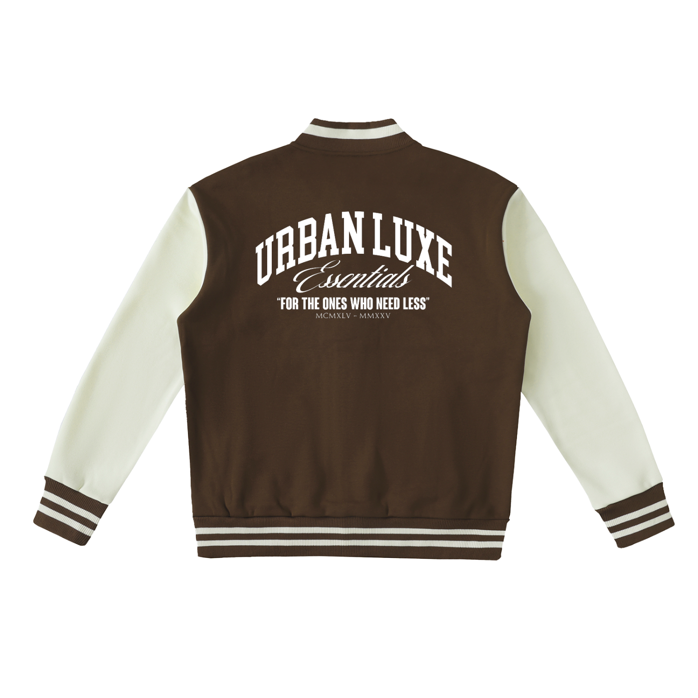 Two-Tone Fleeced Varsity Jacket