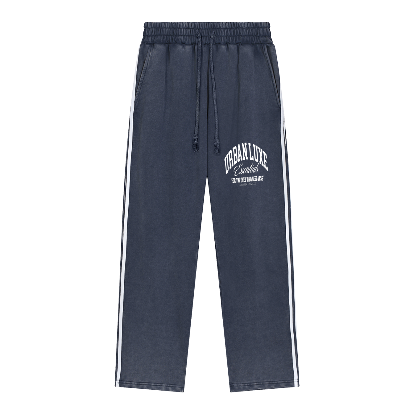 Snow Washed Contrast Tape Sweatpants