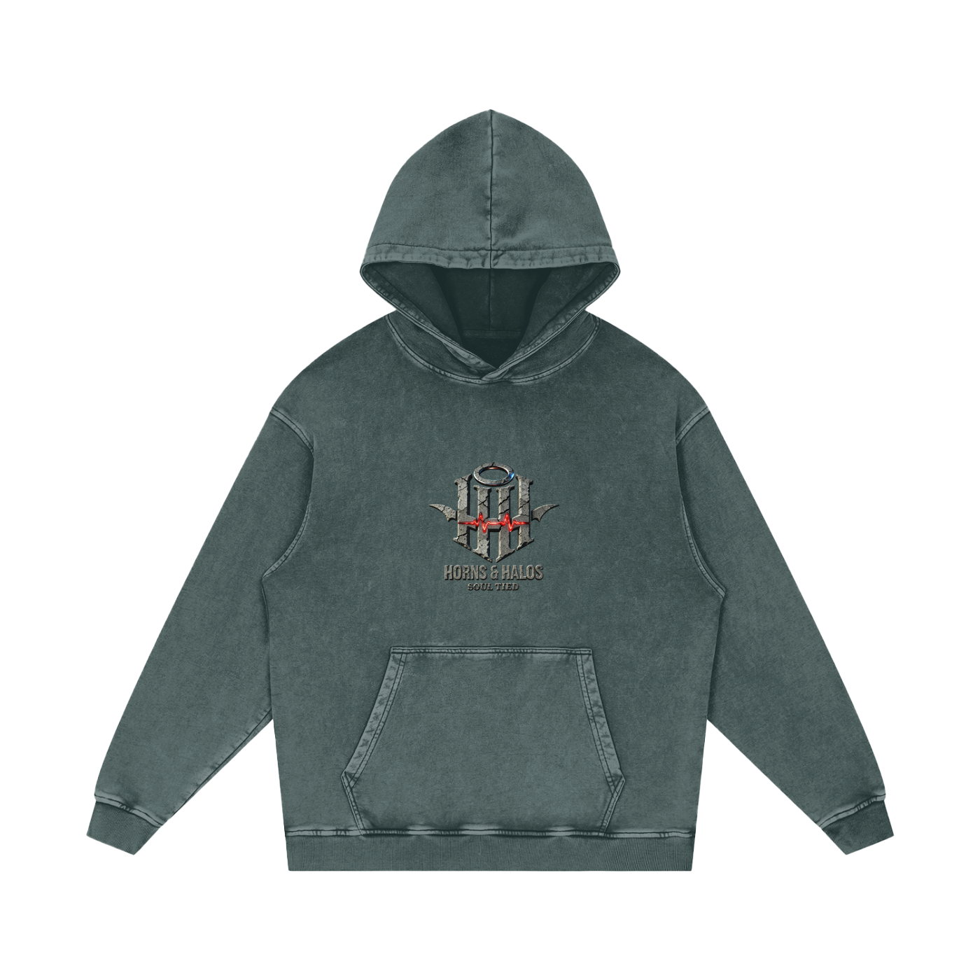 Soul Tied Snow Washed Loose Cotton Hoodie
