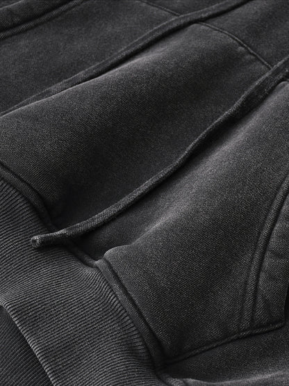 SoulTied Snow Washed Cropped Hoodie